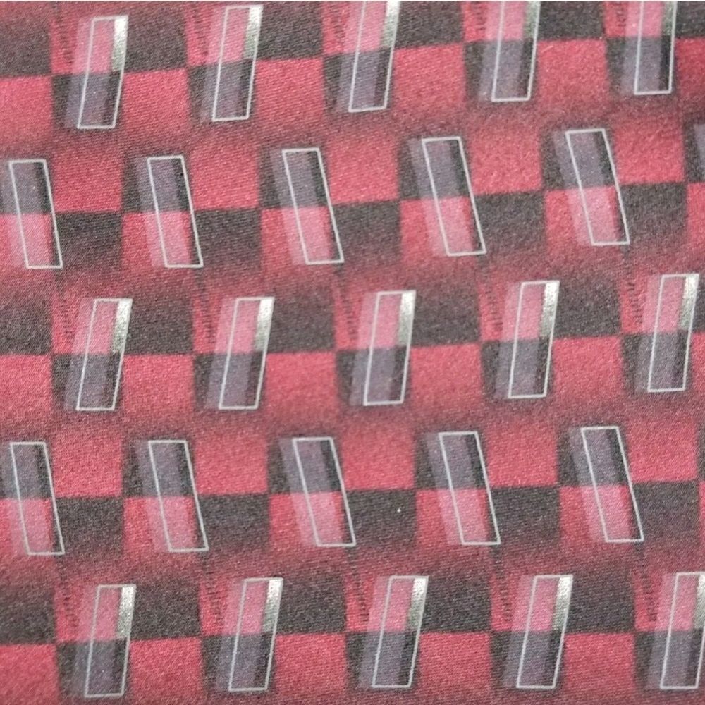 Preswick & Moore 100% Silk Red & Black Checked Tie